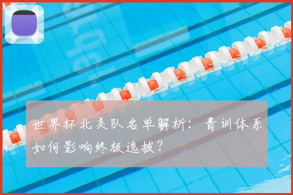世界杯北美队名单解析：青训体系如何影响终极选拔？